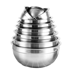 Ciotole per Insalata da 16cm, Contenitori per Alimenti in Acciaio Inox, Ciotole Impilabili per Miscelazione e Cottura in Cucina - Product Image 4