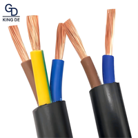 Câble électrique basse tension ZC-RVV ignifuge, âme en cuivre pur, souple, isolé en PVC, multibrins, pour construction aérienne
