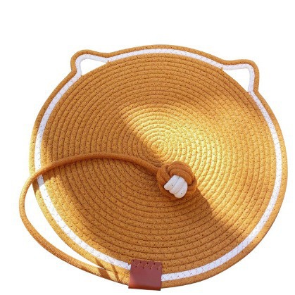 Brown toy ball integrated mat
