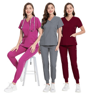 High Quality Unisex Nursing Uniform <b>Sets</b> for Hospital Scrubs Polyester/Rayon/Spandex Blend Woven Fabric <b>Doctor</b> Top Pants - Product Image 3