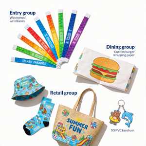 Kit Personalizado para Operaciones de Parques Acuáticos, Set de Artículos Promocionales para Parques Temáticos, Pulsera, Hamburguesa, San Valentín, Graduación, Navidad - Product Image 1