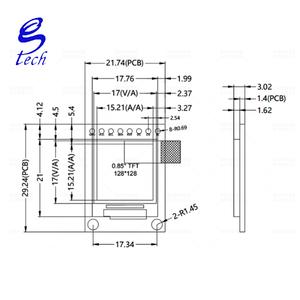 Écran LCD TFT de 0,85 pouces ST7735, petit écran avec résolution 128x128, écran carré LCD, écran couleur SPI - Product Image 2