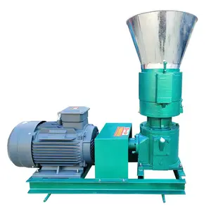 Hot selling biomass vertical flat die moving roller type wood powder sawdust pellet making mill machine