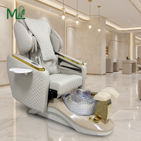Meubles de spa de luxe sur mesure, chaises de spa pour les pieds, fauteuil de massage électrique pour pédicure et ensemble de table de manucure pour salon de manucure