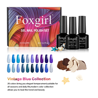 Kit de manucure professionnel Foxgirl LED DIY pour designer français, 20 couleurs de vernis gel UV avec outils à ongles longue durée pour la vente en gros