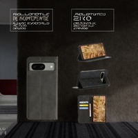 Étui de téléphone de luxe antichoc en cuir artificiel à rabat magnétique avec design slogan pour Google Pixel 10 Pro XL 9 8 7 6 5 4 3 XL Business