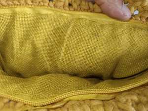 Bolso de Mano Tejido a Crochet, Estilo Bohemio para Mujer, con Patrón Geométrico, Correa Única, Casual, para Playa o Viaje, Parte Superior Abierta, Color Amarillo - Product Image 4