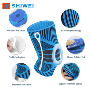 Shiwei Knee Pads Black And Blue Breathable Support For <b>Badminton</b> Outdoor Sports Unisex - Product Image 5