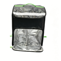 Grand sac isotherme imperméable pour moto, sac à dos de livraison personnalisé en aluminium pour repas à emporter