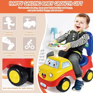 Voiture à pédales pour enfants en plastique à piles avec musique et dossier, pour les enfants de 0 à 24 mois et de 2 à 4 ans - Product Image 2
