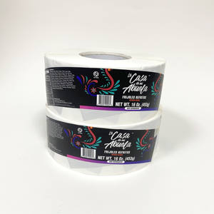 Rollo curvo personalizado de <span class=keywords><strong>vinilo</strong></span>, etiqueta adhesiva impermeable para alimentos congelados, etiquetas adhesivas para productos refrigerados - Product Image 4