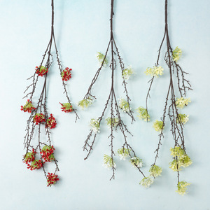 Bouquet de fleurs artificielles en branches séchées de saule des neiges, style artistique chinois, pour mariages, salons et vitrines – élégant - Product Image 3