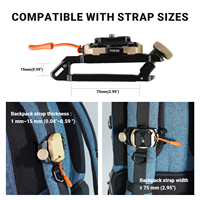 Clip de fixation rapide pour sangle de sac à dos photo – Maintient les appareils photo reflex numériques et compacts en position sécurisée et stable – Support de sangle pour sac à dos photo