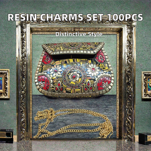 Breloques en résine en forme de cactus, d'éléphant et de fille artificielle pour slime, étui de téléphone portable, porte-clés, décoration artisanale DIY, grande taille - Product Image 2