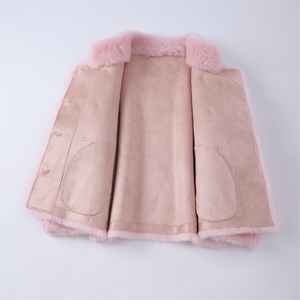 Giacca <span class=keywords><strong>Corta</strong></span> in Vera Lana e <span class=keywords><strong>Pelliccia</strong></span> per Donna, Cappotto Invernale in Pelle di Pecora, Soprabito Casual H23261 - Product Image 3