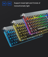 Teclado mecánico inalámbrico Motospeed GK81, ultrafino, 104 teclas, compatible con USB/tipo-c para Android, Windows, escritorio, portátil y PC