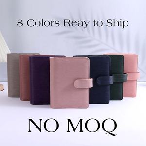 Classeur Budgétaire Hongbo Meilleure Vente en Cuir Saffiano Épi Ondulé 8 Couleurs, 6 Anneaux Noirs, Format A6 Élargi, Système de Budgétisation d'Argent Liquide - Product Image 2