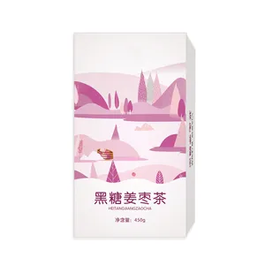 Té de hierbas para mujer, Cubo de azúcar marrón oscuro con Jujube, Goji, té de vientre chino