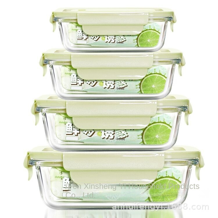 24 Piece High Borosilicate Glass BPA Free Lunch Box Set Freshness Preservation Microwave Safe Food Storage Containers Kitchen view 2