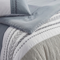 Housse de couette matelassée brodée en jacquard 3d de luxe personnalisé de qualité fiable ensemble de literie