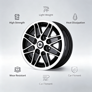 <span class=keywords><strong>Jantes</strong></span> en alliage 15x5,5 pouces 4x130 pour VW Beetle classique, style rétro <span class=keywords><strong>Cosmic</strong></span>, finition noire usinée, <span class=keywords><strong>jantes</strong></span> de voiture personnalisées de rechange - Product Image 3