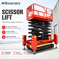 Plateforme élévatrice à ciseaux 380 kg 4 m 6 m 8 m 12 m, mini-plateforme élévatrice automotrice sur chenilles pour travaux en hauteur