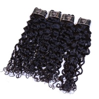 Fanixys — Extensions de cheveux brésiliens ondulés, 100 cheveux humains, pièces noires, Extensions de cheveux brésiliens vierges, très bonne qualité, en lots, livraison gratuite