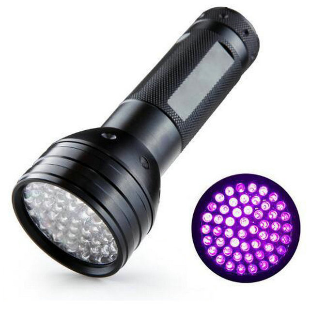 51 LED 395 NM Ultraviolet Detector UV Flashlight Black Light