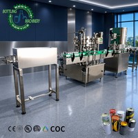 Macchina Automatica per Riempimento Lattine Compact-Pro 1200CPH con Imballaggio Termoretraibile e Stampante a Codice Laser a Fibra