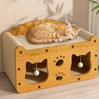Maison à gratter pour chat en carton ondulé vertical, résistante à l'usure, faible production de poussière, toutes saisons, pour intérieur, tapis à gratter pour chatons
