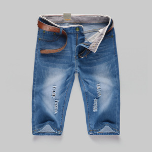 <span class=keywords><strong>Pantaloni</strong></span> a cinque punte in puro cotone <span class=keywords><strong>Slim</strong></span> Fit Jeans larghi Casual da uomo pantaloncini <span class=keywords><strong>Cargo</strong></span> in tessuto di cotone con Logo personalizzato per uomo - Product Image 5
