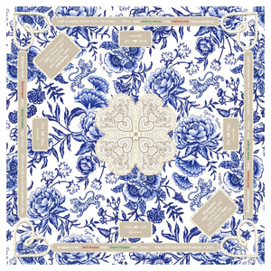 Tapete de Mahjong de Cuero de Lujo con Diseño Chinoiserie Tarte/Chinoiserie Azul/<span class=keywords><strong>Mad</strong></span> <span class=keywords><strong>About</strong></span> <span class=keywords><strong>You</strong></span>/Two Sparrows Hearts & Horseshoes - Product Image 5