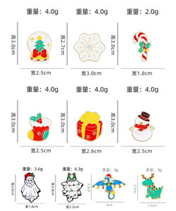 Natale nero gatto smalto spille cartoni animati decorazioni per feste in metallo per spilla con fiocco di neve spilla stella gatto nero - Product Image 2