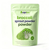 Poudre de pousses de brocoli pure en vrac, superaliment |   Poudre d'extrait de pousses de brocoli biologique pour compléments alimentaires
