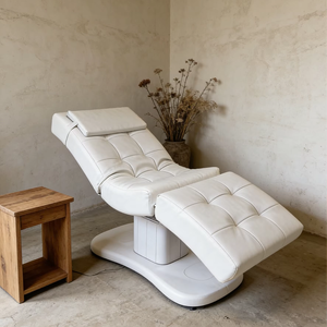 DM Adjustable 3 Motors <b>Electric</b> Facial Bed Stain Resistant Leather For Spa Skincare - Product Image 2