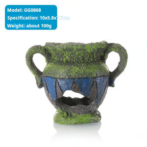 Adornos decorativos de resina para acuarios y accesorios agua hierba peces y camarones resto cueva escondite para criaturas acuáticas - Product Image 6