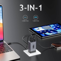 Meilleures ventes : Chargeurs muraux rapides Gan 100W, adaptateur de charge intelligent USB-C pour téléphone portable et ordinateur portable, SAA KC CB UKCA CE PD GAN USB C