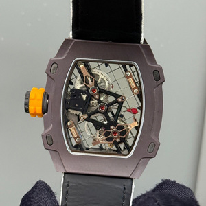Montre pour homme de haute qualité en fibre de carbone 27-04, montre mécanique à tourbillon, montre de luxe haut de gamme, design tendance pour les affaires, étanche - Product Image 5