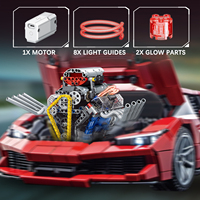 Kaiyu K96202 – Bloc de construction de moteur V8 simulé avec programmation mécanique, modèle de moteur jouet à construire avec moteur électrique