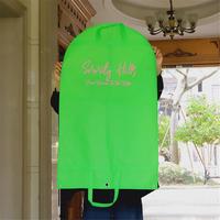 Housse de costume pliable réutilisable en non-tissé, personnalisable avec logo, sac de transport portable pour robes, manteaux et vêtements de cérémonie