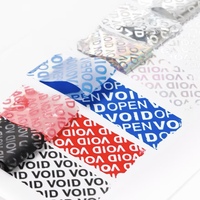 Etiqueta de Seguridad Transparente VOID Personalizada con Texto Oculto Esmerilado, Sello de Seguridad a Prueba de Manipulaciones para Cosméticos