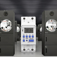 TOMZN Nouveau type de relais temporisé numérique monophasé sur rail DIN, programmable 7 jours, AC 220V 230V 12V 24V 48V, haute puissance, étanche