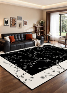 Tapis Rétro Français Style Mid-Century Moderne Nouveau Style 2026 |   Salle de séjour, chambre à coucher, usage domestique |   Tapis de canapé lavable sans lavage ni essorage - Product Image 3