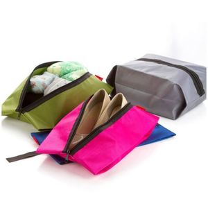 Sacs à chaussures en nylon Oxford avec fermeture éclair, imperméables, pour le rangement et l'emballage des chaussures, organisateur unisexe pour la maison et les voyages, avec logo publicitaire - Product Image 4