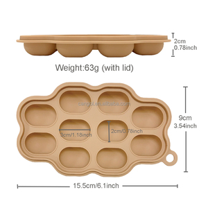Tùy chỉnh Silicone nibble khay bé thức ăn gia súc trung chuyển bé thực phẩm container sữa mẹ Tủ đông khay <span class=keywords><strong>Ice</strong></span> <span class=keywords><strong>Cube</strong></span> trái cây và rau công cụ - Product Image 6