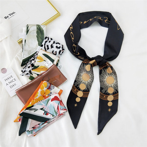 Bán Buôn Mùa Xuân Nhỏ Dài Hẹp Ribbon Màu Sắc Khác Nhau Túi Xử Lý Bọc Khăn Tùy Chỉnh In Chiếc Khăn Lụa - Product Image 3