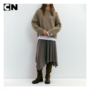 Suéter con Certificación BSCI, Fábrica de Suéteres, Logotipo Personalizado, Suéter de Punto Jacquard con Letras Vintage, Informal, Ajustado, para Mujer, Invierno - Product Image 2