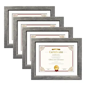 Picture Frames 14x18 Classic Diploma Frame with white Mat Glass Easel and Installed Wall Hangers Frame