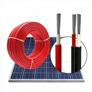 Tuv PV1-F 2x1.5mm2 quang điện cáp đóng hộp đồng màu đỏ và màu đen năng lượng mặt trời năng lượng PV cáp năng lượng mặt trời bảng điều chỉnh dây