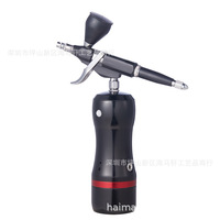 Aérographe portatif rechargeable Haima avec pompe, alimentation par gravité, double action, vitesse réglable pour la peinture artistique et la création de modèles